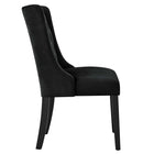 Modway - Baronet Performance Velvet Chaises de salle à manger Ensemble de 2 - Noir-Capsules de pied non marquées