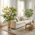 HOMCOM - Arbre banyan artificiel 5 pi pour décoration intérieure - vert - lot de 2-Doté de branches flexibles, vous permettant de personnaliser facilement la forme générale de l’arbre 