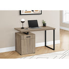 Monarch Specialties - 7764 Bureau 48 po L - Taupe Fonce Orientation Gauche Ou Droite-L'unite de rangement peuvent être installés sur le côté gauche ou droit au choix ; Fini de tous les côtés pour un placement flexible partout dans un bureau à domicile