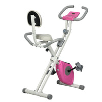 Soozier - Vélo d’exercice pliable avec résistance magnétique à 8 niveaux-Le vélo d'appartement vertical X-design offre une gamme complète de mouvements pour les entraînements corporels 
