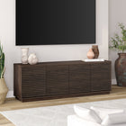 Hudson&Canal - Meuble TV Tullis pour téléviseurs jusqu'à 78" - Alder Brown-Caractéristiques assemblage facile