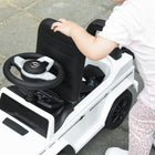 Aosom - Voiture à glisse bébé compatible - blanc-Rangement sous le siège, une cachette secrète pour les collations et les jouets 