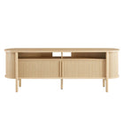Modway - Cadence 71 po courbé Meuble TV, Chêne-Assemblée requise