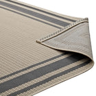 Modway - Rim Bordure solide intérieure et extérieure Tapis de 5 pi l x 8 pi L - Gris et beige-Haute densité / Tissé à la machine