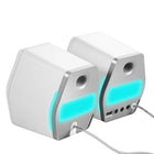 Hecate by Edifier - G2000 Enceintes stéréo de jeu multi-entrées Bluetooth avec lumières RGB - Blanc-Total RMS: 8W + 8W (16W)