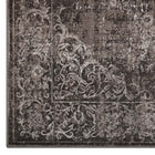 Modway - Gamela Médaillon floral rustique vintage orné Tapis de comédie 8 pi l x 10 pi L - Brun clair et foncé antique-Polypropylène 100% à thermofixation douce