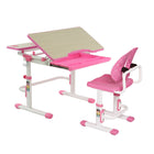 TygerClaw - Bureau pour enfants à hauteur réglable avec rangement, rose-La fonction de bureau inclinable améliore l'angle, le rendant plus propice à l'écriture, à la lecture et au dessin