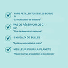 Sparkel - Appareil à eau pétillante entièrement naturelle - Bleu pierre-Important - seuls les carbonateurs Spärkel peuvent être utilisés avec la machine à eau gazeuse Spärkel. L'utilisation de matériaux de carbonatation non approuvés entraînera une détérioration du système, des risques pour la sécurité et annulera la garantie d'un an