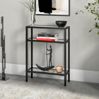 Hudson&Canal - Console Sivil 22" de largeur - Bronze noirci-Une finition artisanale est appliquée sur le cadre en acier