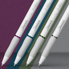 Sharpie - Stylos S-Gel, stylos gel à barillet tendance, corps blanc perle, pointe moyenne (0,7 mm), assortiment de couleurs riches et profondes, 4 unités-Prise en caoutchouc profilée pour une expérience d’écriture confortable