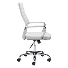Zuo - Primero Chaise de bureau - Blanc-Dimensions: 24,2 po L x 24,8 po L x 44,3 po H