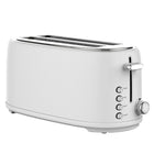 JS Gourmet - Grille-pain rétro à fente longue 4 tranches - Blanc-Capacité 4 tranches