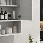 kleankin - Armoire murale de salle de bain style ferme - blanc-Assemblage requis