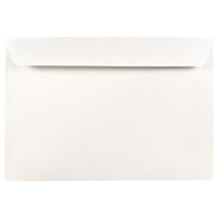 JAM Paper Enveloppes format livret à rabat droit gommé, 6 1/2 x 9 1/2 po, blanches, 200 par paquet-Blanc