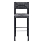 Zuo - Iska Tabouret de bar - Noir - Ensemble de 2-Résistant aux intempéries