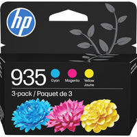 HP 935 Ens. 3 cartouches d’encre cyan, magenta et jaune d’origine (N9H65FN)-Couleurs: Cyan, magenta, jaune