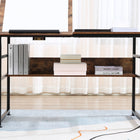 HOMCOM - Table à dessin réglable avec étagère de rangement - 47,25 po L x 23,5 po l x 29,5 po H - brun rustique-Assemblage requis 