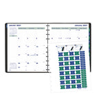 Blueline - 2027 agenda mensuel 16 mois MiracleBind avec reliure à double spirale – 10 3/4 po x 8 1/8 po – noir – bilingue-Comprend 40 pages lignées qui peuvent être retirées et repositionnées