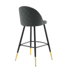 Modway - Cordial Tissu Tabourets de bar - Gris - Ensemble de 2-7