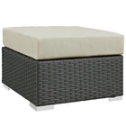 Modway - Sojourn Terrasse extérieure Ottoman Sunbrella in Toile Beige Ancienne-Tissu Sunbrella durable