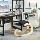HOMCOM - Chaise ergonomique à genoux réglable - noir-La fonction basculante aide à maintenir la concentration et à améliorer la productivité 