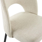 Modway - Rouse Tissu rembourré Fauteuil d’appoint de salle à manger Ensemble de 2 - Noir beige-8