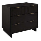 Manhattan Comfort - Granville commode et chiffonnier modernes - noir - ensemble de 2-Base de balai moderne ouverte avec pieds latéraux, ajoutant un design de mode sans couture et de la durabilité