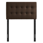 Modway - Lily Cuir végane Tête de lit taille jumelle, Marron chocolat-Quatre positions de montage