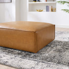 Modway - Restore Cuir végane Ottoman - Tan-Détails du tuyage français