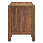 Modway - Capri Grains de bois de 58" Bureau - Noyer-Tiroirs à glissement complet