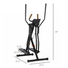 Soozier - Appareil De Fitness Gazelle Glider Air Walker Vélo Elliptique Avec Quatre Niveaux De Résistance-Écran LCD affichant le temps, la vitesse, la distance, les calories et la fréquence cardiaque  