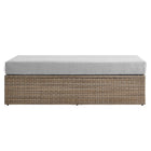 Modway - Convene Terrasse extérieure Ottoman rectangulaire in Cappuccino Grey-Coussins toutes saisons
