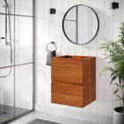 Modway - Scenic Fixation murale de 18" Armoire de toilette de salle de bain (lavabo non inclus) - Noyer cerisier-Construction en mélamine