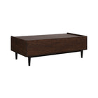 Manhattan Comfort - Table basse Duane 120 cm style mid-century moderne - marron foncé et bleu marine-Assemblage à domicile requis Tout le matériel inclus
