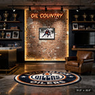 Leon Draisaitl Oilers Action-H - Toile encadree - 31" x 22"-Dimensions finales: 31.5x22.5