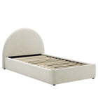 Modway - Resort Performance Velvet Lit jumeau rond voûté, Alabaste-Lit plateforme taille simple