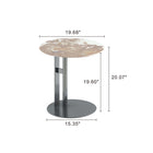 Manhattan Comfort - Ensemble de 2 tables basses et d’appoint Alondra, style moderne et glamour, noir-Le plateau de la table basse mesure 31,49 pouces de diamètre Le plateau de la table d’appoint mesure 19,68 pouces de diamètre