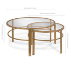 Hudson&Canal - Table basse ronde gigogne Gaia - Laiton-9