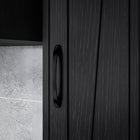 HOMCOM - Armoire de rangement de salle de bain étroite 73 po, grain de bois noir-Équipé de dispositifs anti-basculement pour une sécurité accrue 