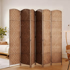 HOMCOM - Séparateur de pièce autoportant à 6 panneaux tressés à la main pour bureau à domicile - naturel-Design pliant avec six panneaux, facile à créer un nouveau look et peu encombrant à ranger 
