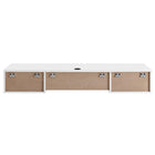 Modway - Render Fixation murale Bois Bureau - Blanc-Plateau de clavier extraitoire