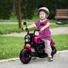 Aosom - moto électrique 6v pour enfants avec démarrage par bouton unique - rose-Le phare assure que l'aube et le crépuscule seront éclairés et sécurisés 