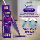 Swiffer - Trousse de depart de balai WetJet (1 balai vaporisateur, 5 coussins nettoyants, 1 solution nettoyante pour planchers)-WetJet est vraiment sensationnel! Choisissez parmi un grand choix de formules parfumees qui laissent votre sol propre, tout en reveillant vos sens