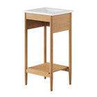 Modway - Zaire 18" Vanette de salle de bain - Blanc naturel-Placage de grains de bois