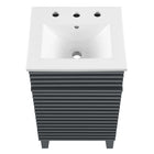 Modway - Render 18" Armoire à coiffeuse de salle de bain - Gris blanc-9