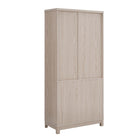Manhattan Comfort - Jodie 31 po Bibliothèque Mid-Century Moderne - Chêne blanchi-Pieds surélevés en bois manufacturé pour la mode et la durabilité