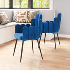Zuo - Noosa Chaise de salle à manger - Bleu marine - Ensemble de 2-Supporte jusqu'à 330 lb