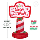 GEMMY - Panneau gonflable d'extérieur « Joyeux Noël » - 107 cm-Se dégonfle pour un rangement facile