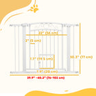 PawHut - Porte pour Chien à Traverser avec Petite Porte - 30"-41" L x 30" H-Design arqué qui améliore l'esthétique des couloirs, cuisines et bas d'escaliers