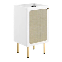 Modway - Chaucer 18" Armoire de toilette de salle de bain (lavabo non inclus) - Blanc-MDF et panneau de particules